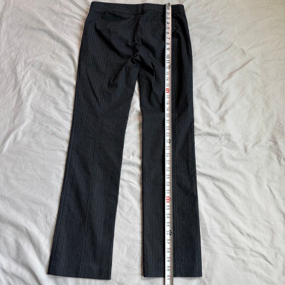 Lafayette 148 New York Women’s Pinstriped Pants Size 2 Gray Stretch Zip Pockets - Picture 11 of 12